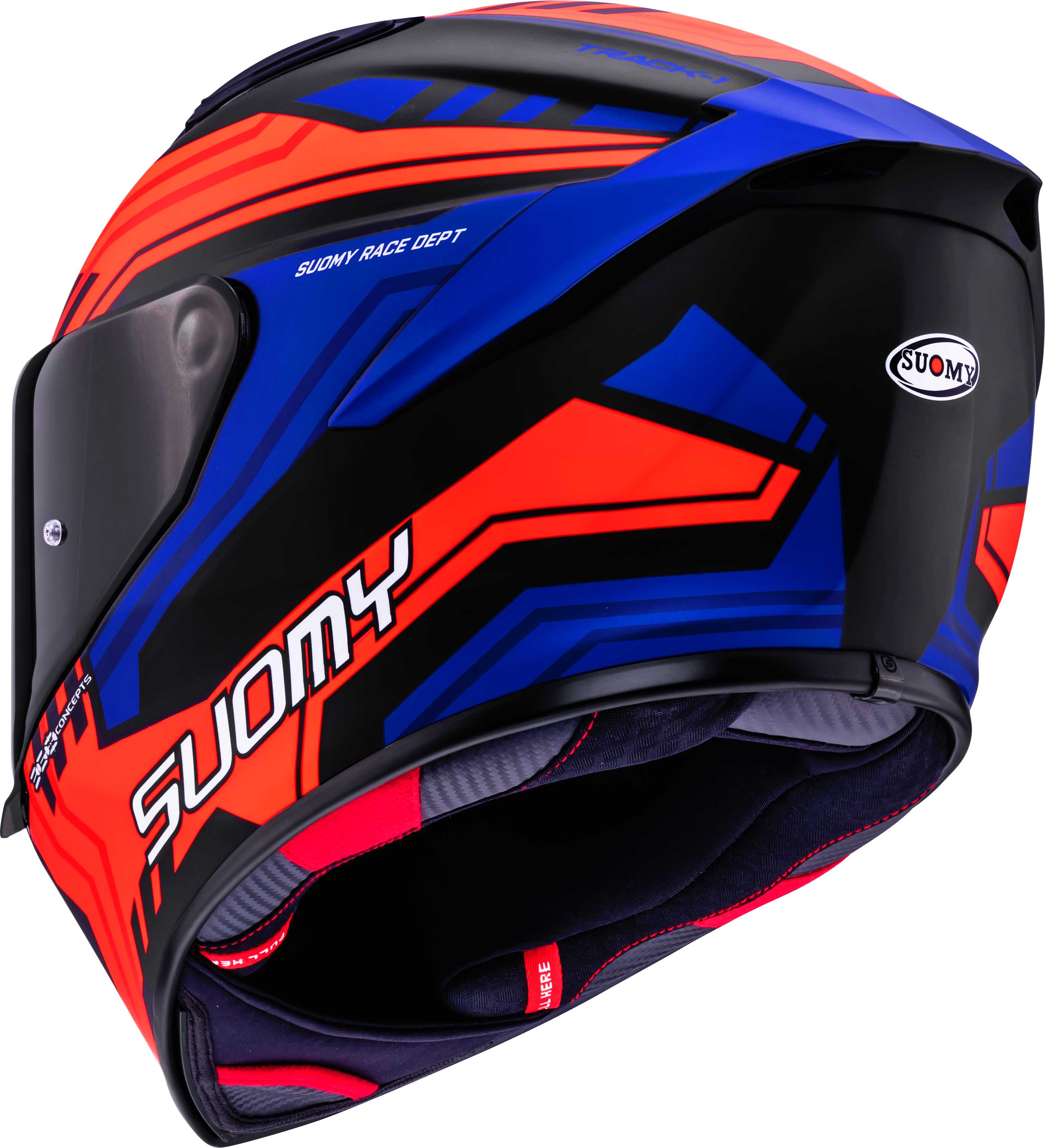 Suomy Track-1 Helm Framework Matt Schwarz/Rot/Blau K6T10024