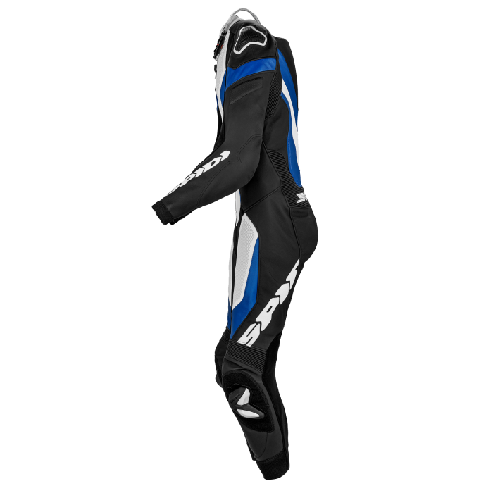 Spidi Laser Pro ワンピース レザースーツ – パーフォレーション加工レーシングスーツ | メンズ | ブラック/ブルー | Y154022 