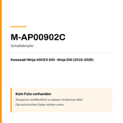 Akrapovic Schalldämpfer Kawasaki Ninja 400 / EX 500 - Ninja 500 (18-26) M-AP00902C — Platzhalter, kein Herstellerfoto verfügbar