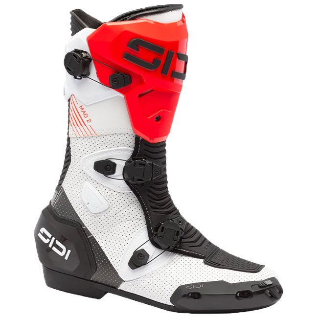 Sidi MAG 2 Air Motorradstiefel Weiß Schwarz Rot - 391