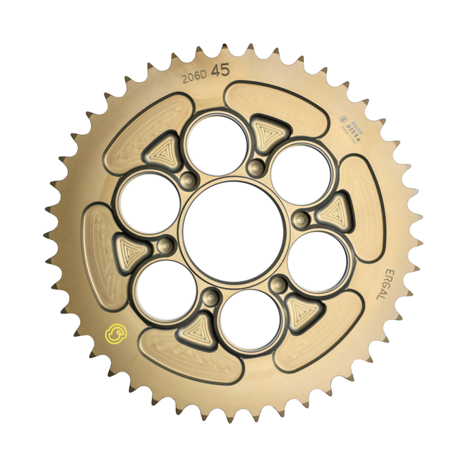 シッタ アルミニウム スプロケット ドゥカティ パニガーレ V4/S/R (18-24) (206D) – 37-46 歯数, 520/525 分割 