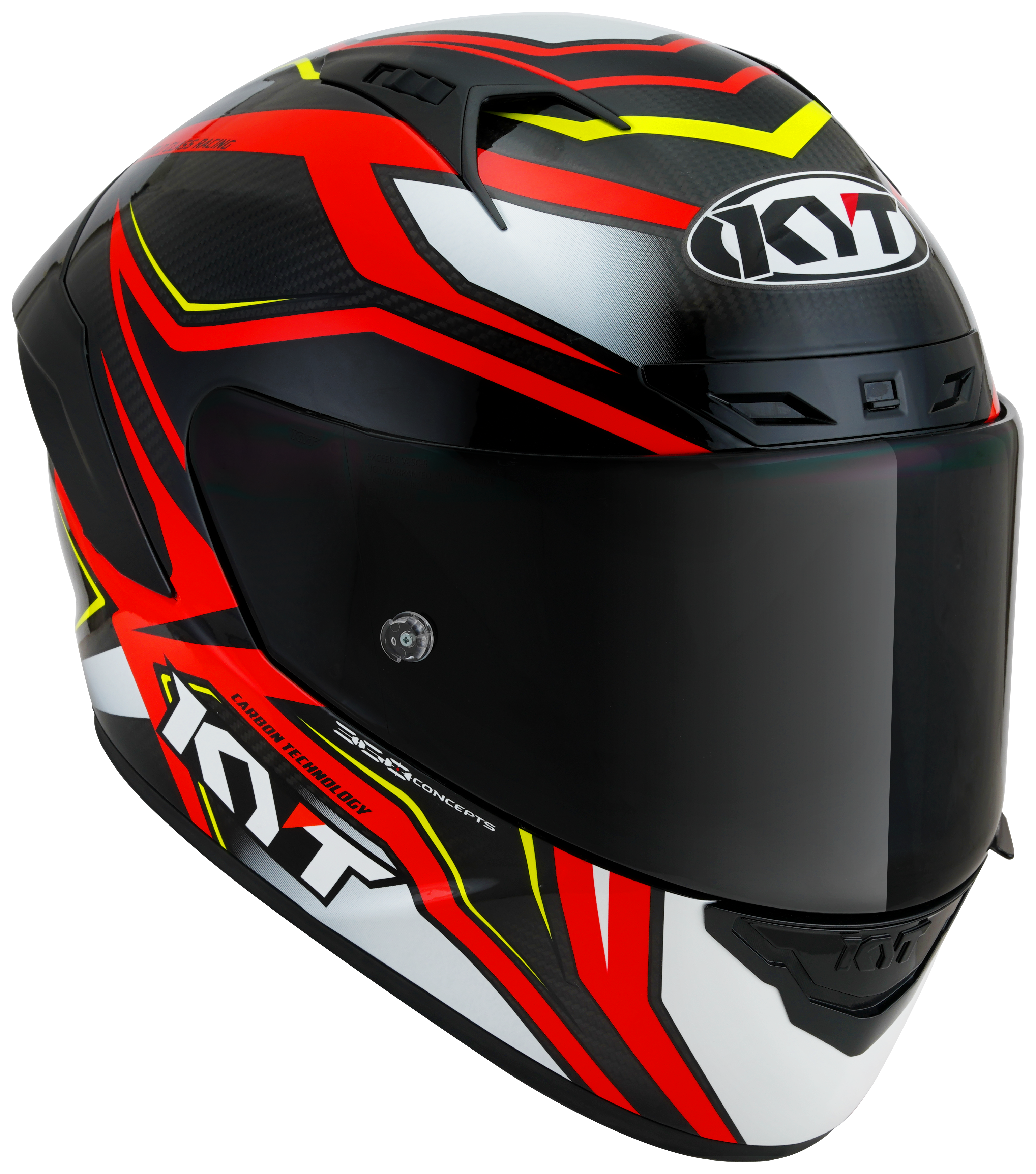 KYT NZ-Race Helm Carbon Stride Glossy Rot/Weiß Y6NZ0026
