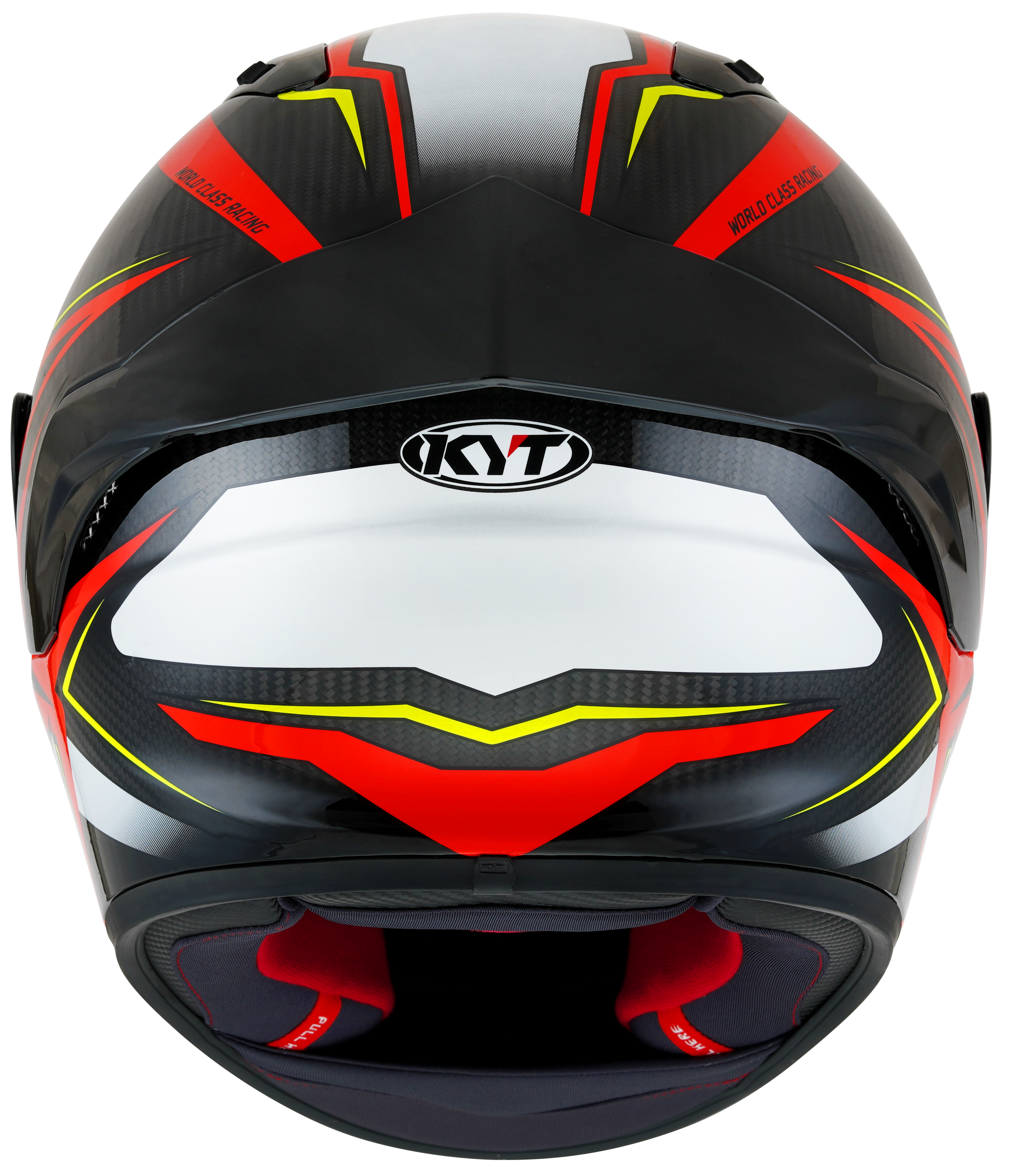 KYT NZ-Race Helm Carbon Stride Glossy Rot/Weiß Y6NZ0026