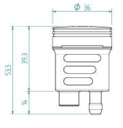 LighTech ブレーキ＆クラッチオイルタンク 16 cm³ – CNCアルミニウム、カラフル | バイク用ユニバーサルリザーバー 