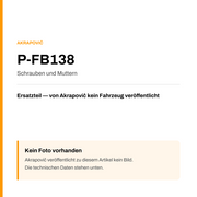 Akrapovic Schrauben und Muttern P-FB138 — Platzhalter, kein Herstellerfoto verfügbar