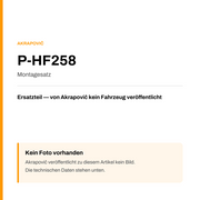 Akrapovic Montagesatz P-HF258 — Platzhalter, kein Herstellerfoto verfügbar