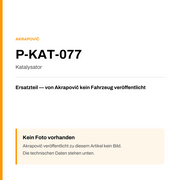 Akrapovic Katalysator P-KAT-077 — Platzhalter, kein Herstellerfoto verfügbar
