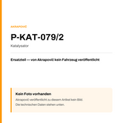 Akrapovic Katalysator P-KAT-079/2 — Platzhalter, kein Herstellerfoto verfügbar
