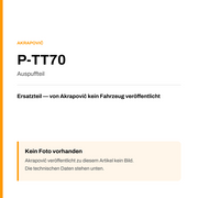 Akrapovic Auspuffteil P-TT70 — Platzhalter, kein Herstellerfoto verfügbar