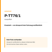 Akrapovic Auspuffteil P-TT76/1 — Platzhalter, kein Herstellerfoto verfügbar