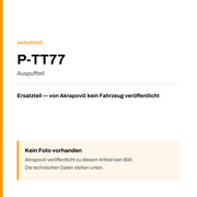 Akrapovic Auspuffteil P-TT77 — Platzhalter, kein Herstellerfoto verfügbar