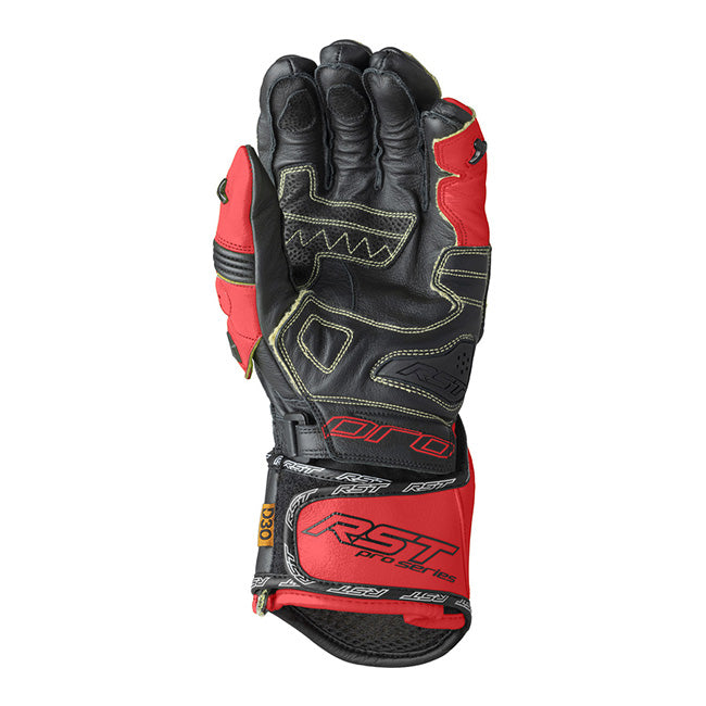 RST Pro Series GP D3O バイク用レザーグローブ | メンズ | レッド/ブラック | 103715 