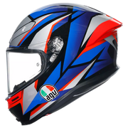 AGV K6 S ヘルメット スラッシュカット ブラック/ブルー/レッド | 2118395001015 
