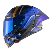 Nexx X.R3R ヘルメット スワール カーボン ダークブルー ゴールド 01XR323489126 