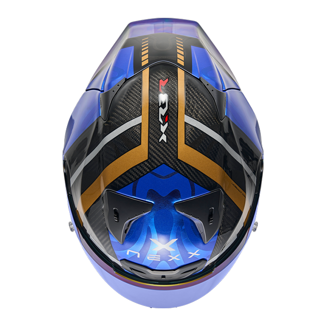 Nexx X.R3R ヘルメット スワール カーボン ダークブルー ゴールド 01XR323489126 