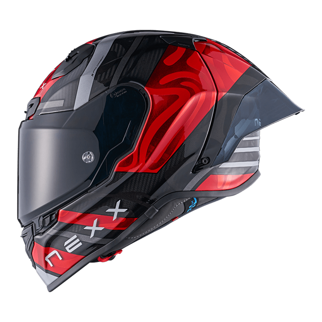 Nexx X.R3R Helm Swirl Carbon Rot Silber 01XR323489023