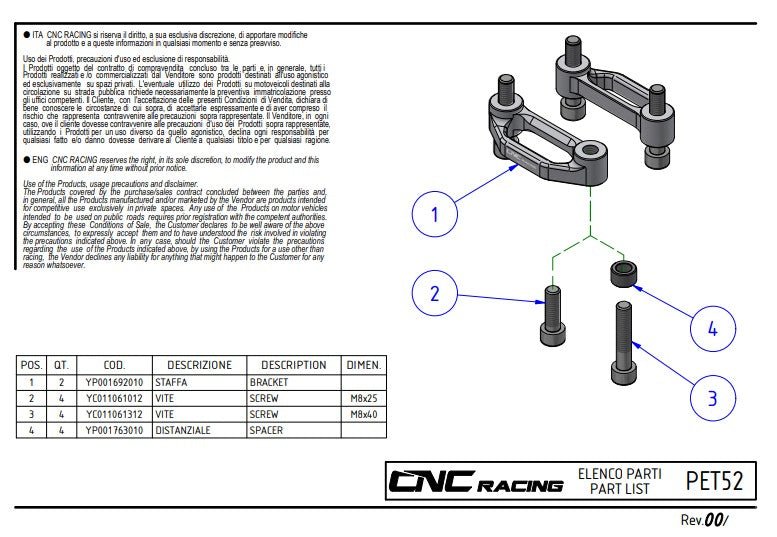 パッセンジャーフットレストカバー プレート アルミ CNC レーシング ダカール パニガーレ V4/S (2025) PET52 