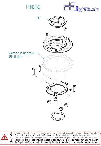 タンクキャップ スクリュータイプ LighTech BMW S1000RR K67 (21-25) TFN230 