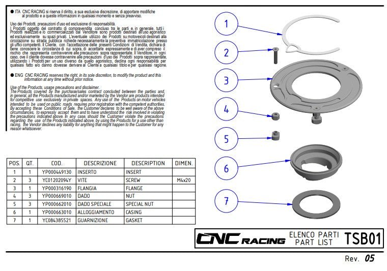 カーボン製フランジ付きタンクキャップ CNCレーシング ダカール パニガーレ V4/S (2025) TSB01 