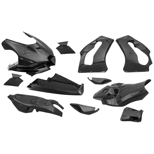 カーボン製の完全なカウルセット Kawasaki ZX-10 R/RR (21-25) Carbonin 