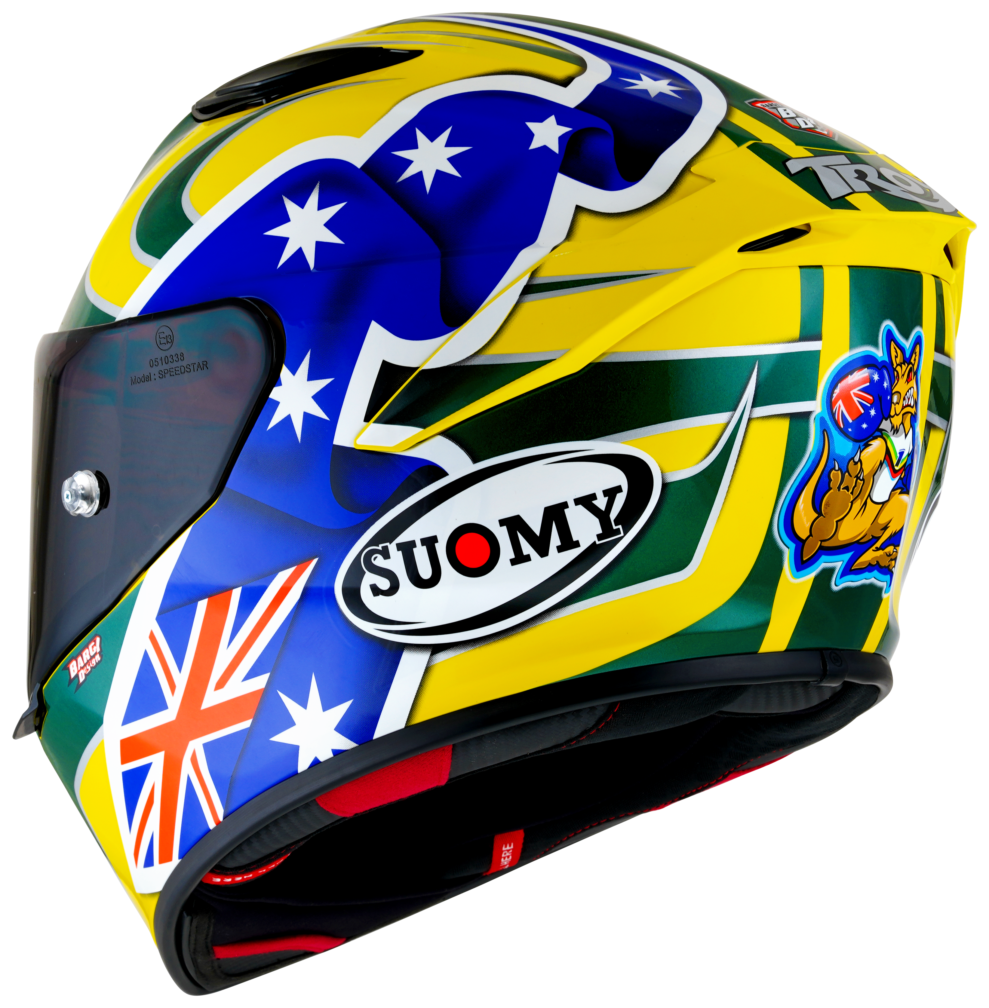 Suomy Track-1 Helm Troy Bayliss 2005 Replica K6T10017