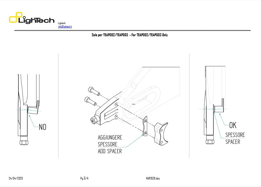 LighTechチェーンテンショナー BMW S1000RR K46 (09-18) TEBM002 