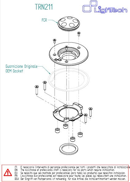 タンクキャップ スクリュータイプ LighTech BMW S1000RR (09-20) TRN211 