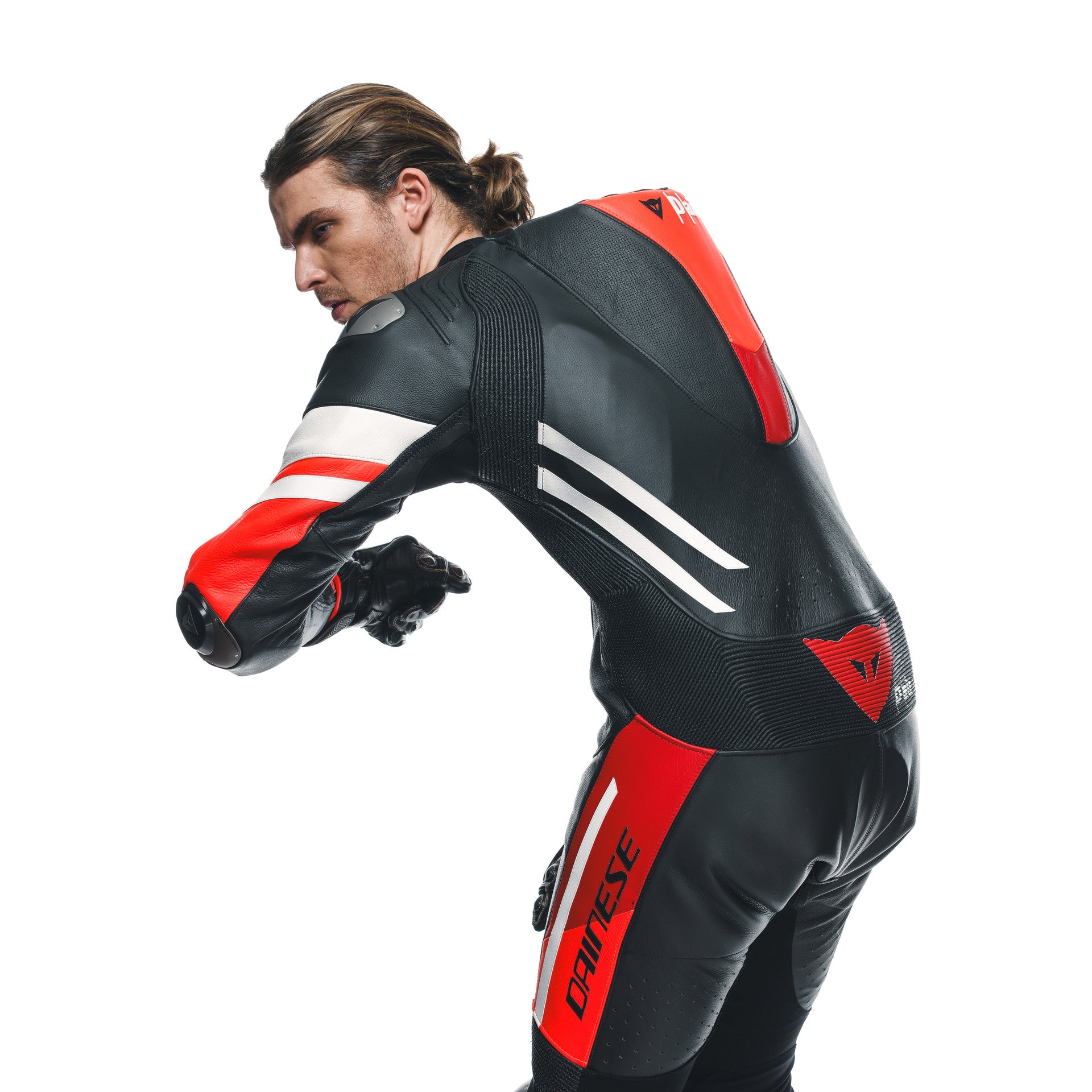 ダイネーゼ ミサノ 3 D-AIR® ワンピース レザー スーツ – パフォレーションエアバッグ レーシングスーツ | メンズ | レッド 