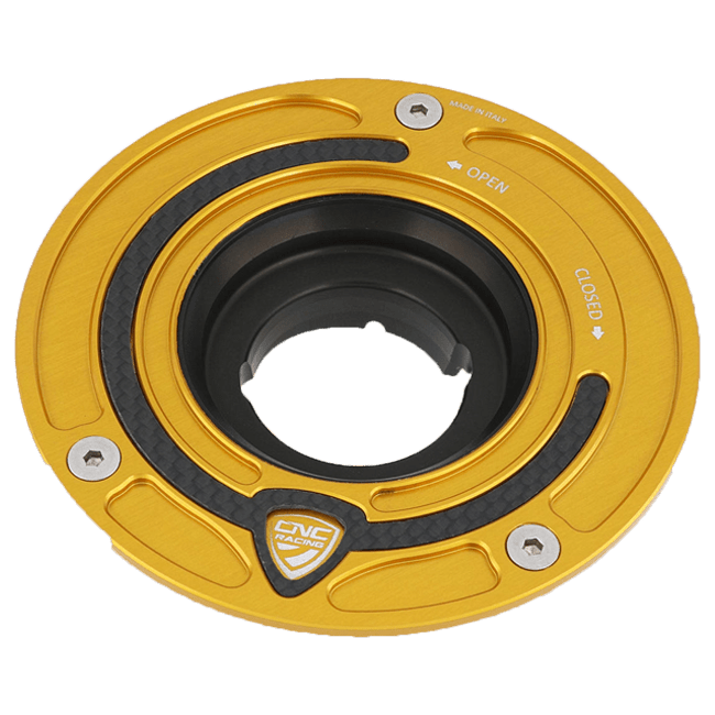 カーボン製フランジ付きタンクキャップ CNCレーシング ダカール パニガーレ V4/S (2025) TSB01 