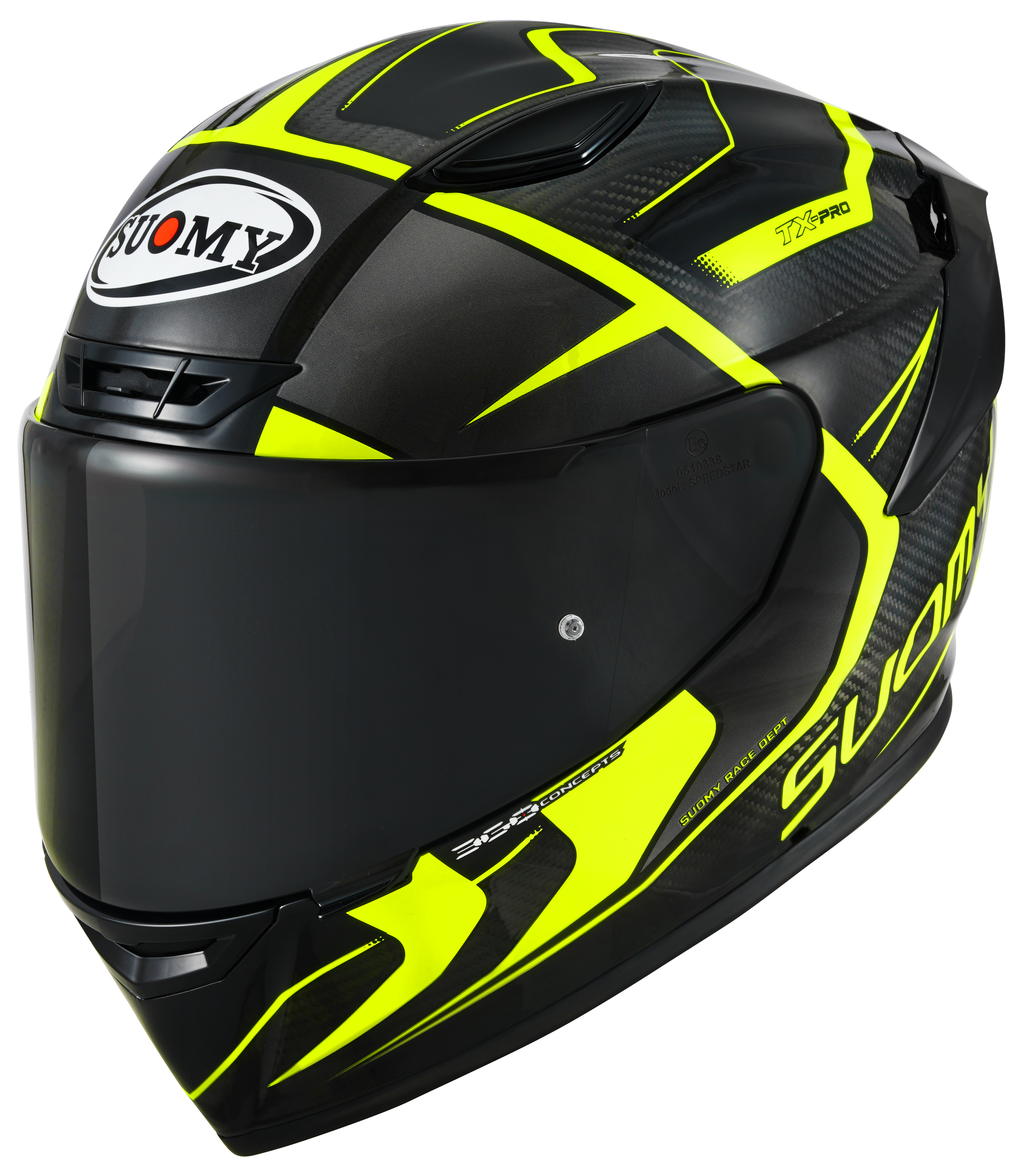 Suomy TX-Pro Helm Carbon Advance Gelb Fluo K6TX0005