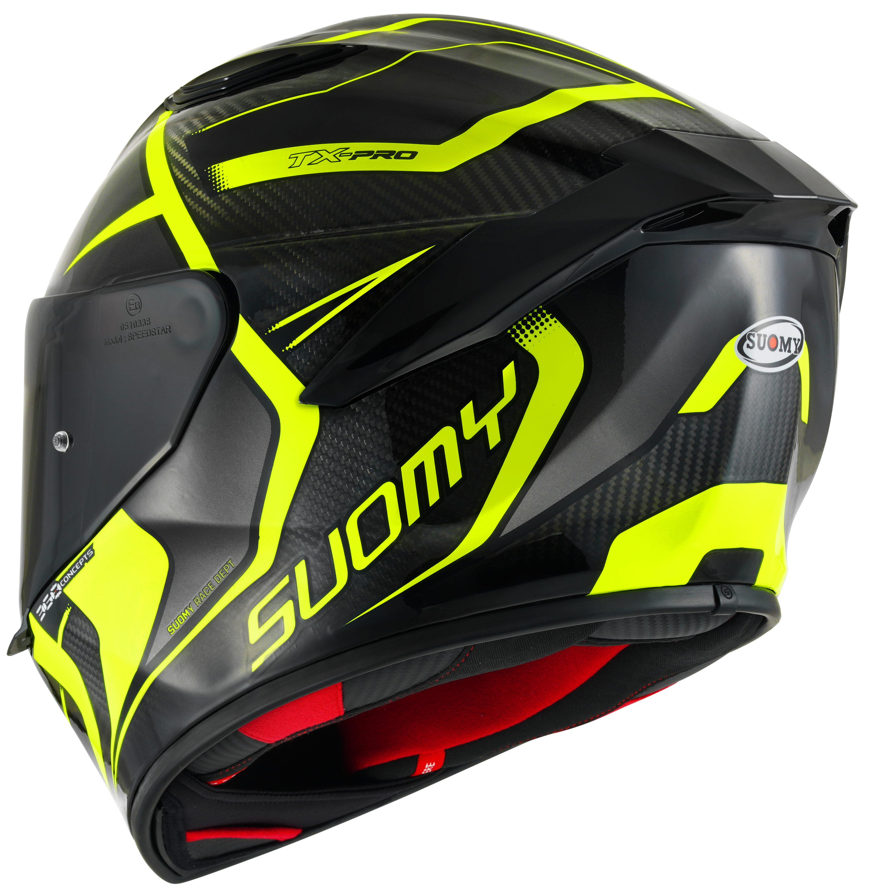 Suomy TX-Pro Helm Carbon Advance Gelb Fluo K6TX0005