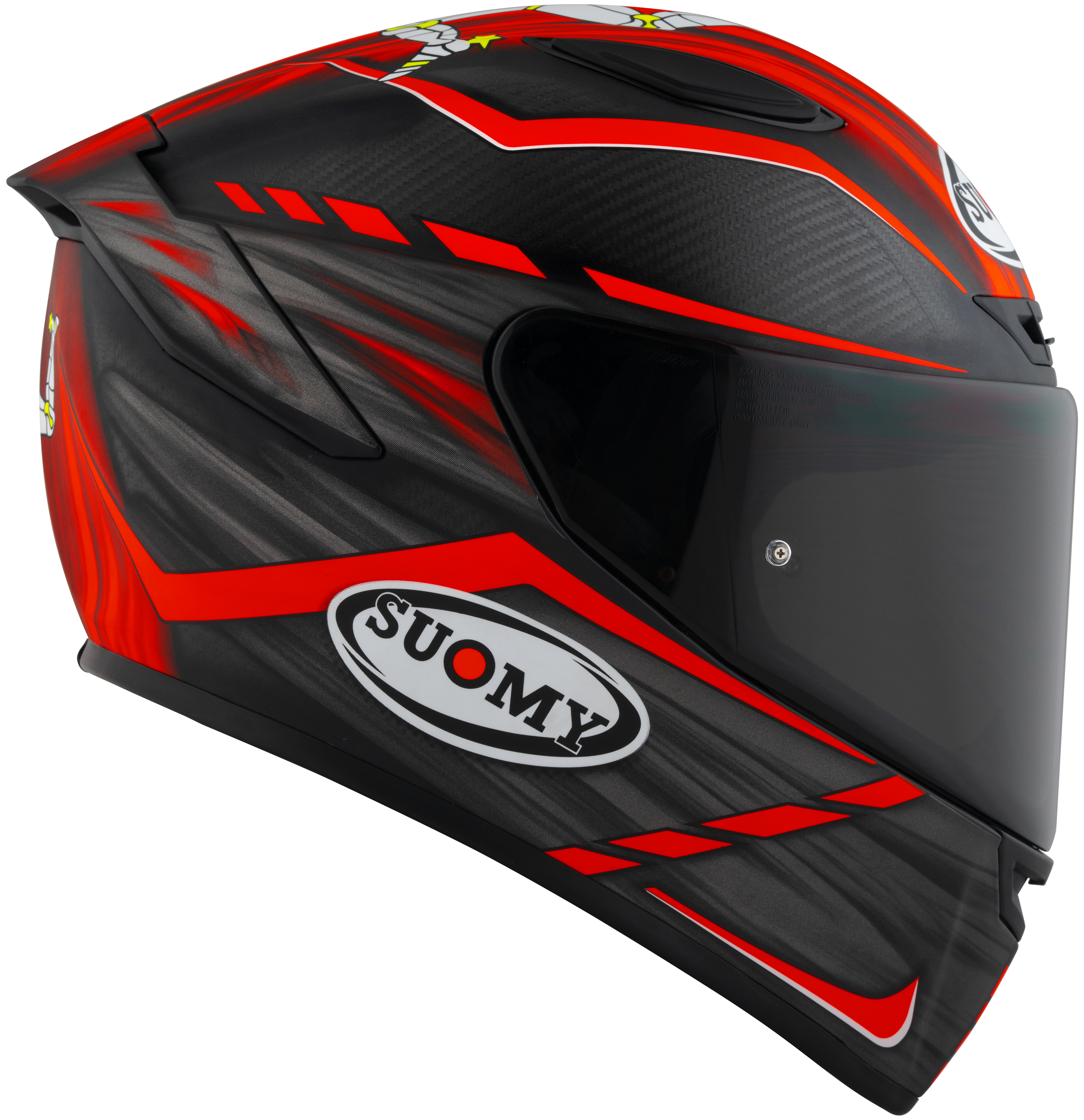 Suomy TX-Pro Helm Carbon Johnson Replica Rot Matt K6TX0010
