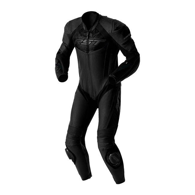 RST Tractech EVO D3O ワンピース レザースーツ — パンチング加工のレーシングスーツ | メンズ | ブラック | 103634 