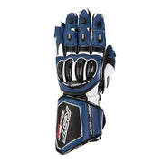 RST Tractech Evo 4 オートバイ用レザーグローブ | メンズ | ブルー/ホワイト/ブラック | 102666 