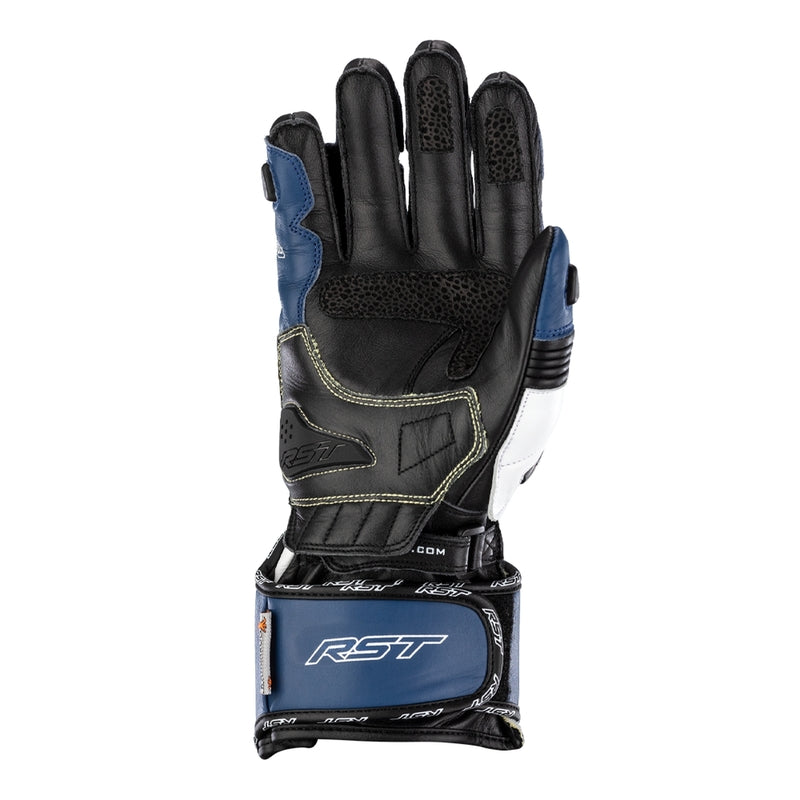 RST Tractech Evo 4 オートバイ用レザーグローブ | メンズ | ブルー/ホワイト/ブラック | 102666 