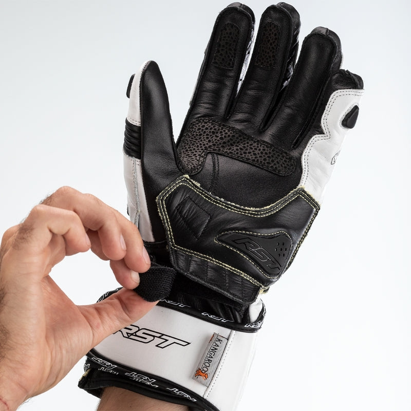 RST Tractech Evo 4 バイク用レザーグローブ | メンズ | ホワイト | 102666 