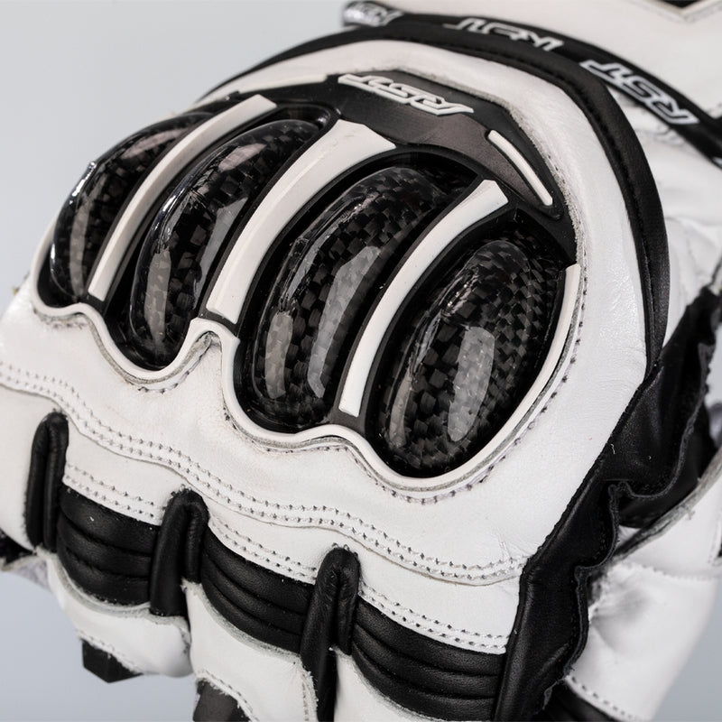 RST Tractech Evo 4 バイク用レザーグローブ | メンズ | ホワイト | 102666 