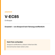 Akrapovic Endkappe V-EC85 — Platzhalter, kein Herstellerfoto verfügbar