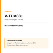 Akrapovic Geräuschdämpfer-Einsatz Honda CBR 600 RR (26-26) V-TUV381 — Platzhalter, kein Herstellerfoto verfügbar