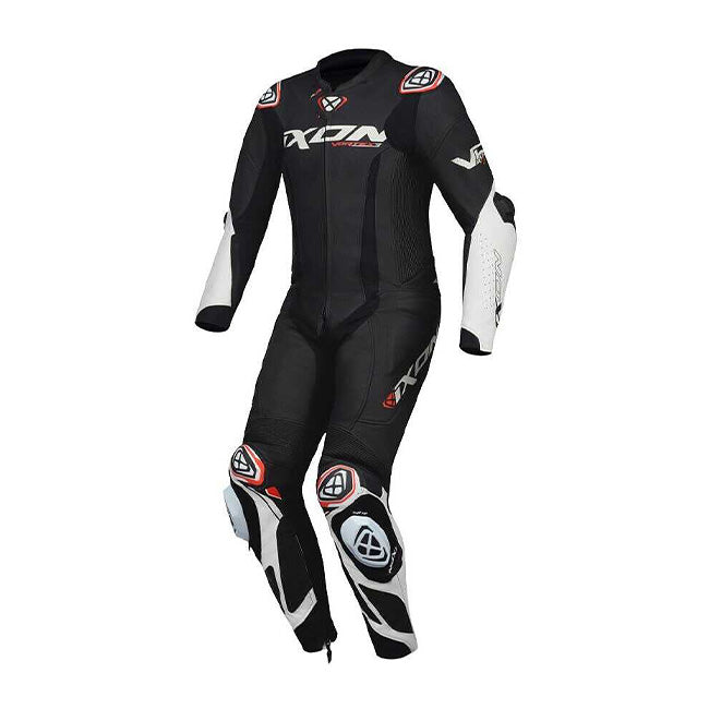 IXON Vortex 3 ワンピース レザースーツ － パンチング加工レーススーツ | メンズ | ブラック／ホワイト 