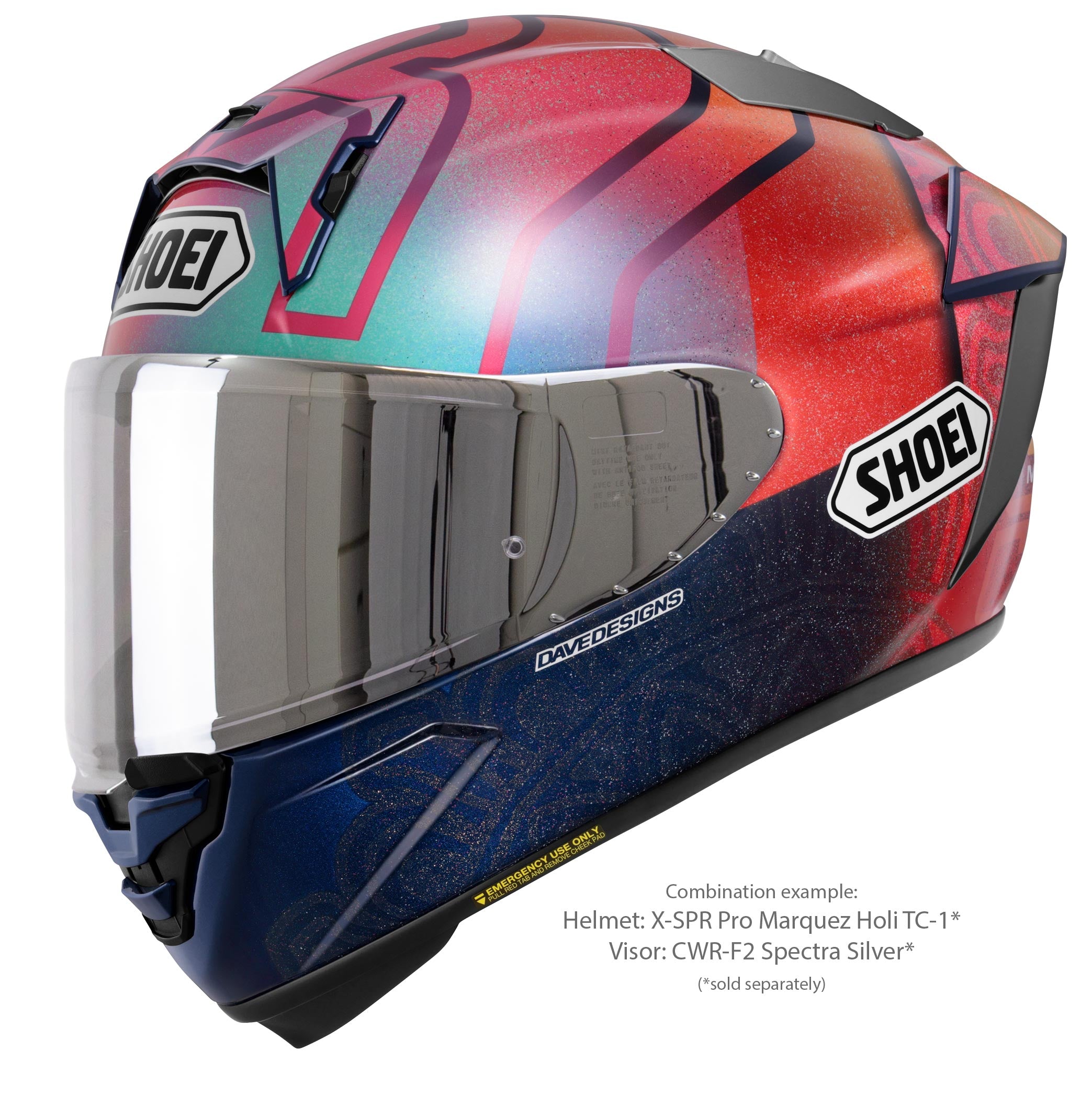 Shoei シールド X-SPR PRO (CWR-F2PN) シルバー ミラー 