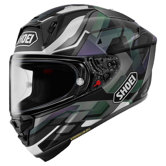 Shoei X-SPR PRO ヘルメット Valion TC-5 ダークグリーン / グレー / パープル 
