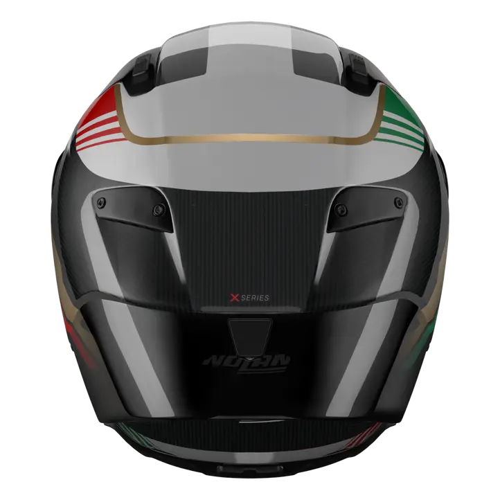 Nolan X-804 RS Helm Ultra Carbon Piega Gold/Rot/Grün 367