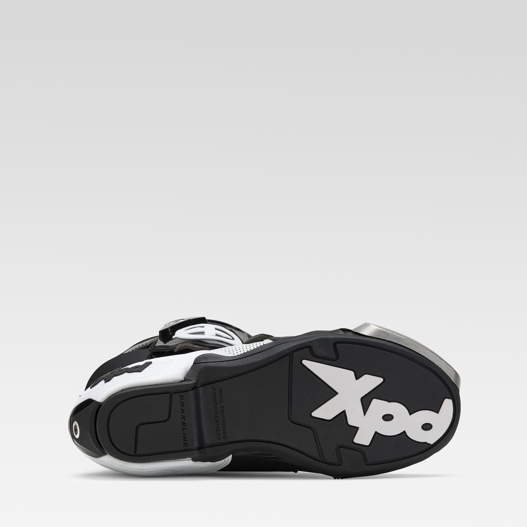 XPD XP9-S AIR パフォレイテッドレーシングおよびストリートバイクブーツ | メンズ | ホワイト/ブラック 