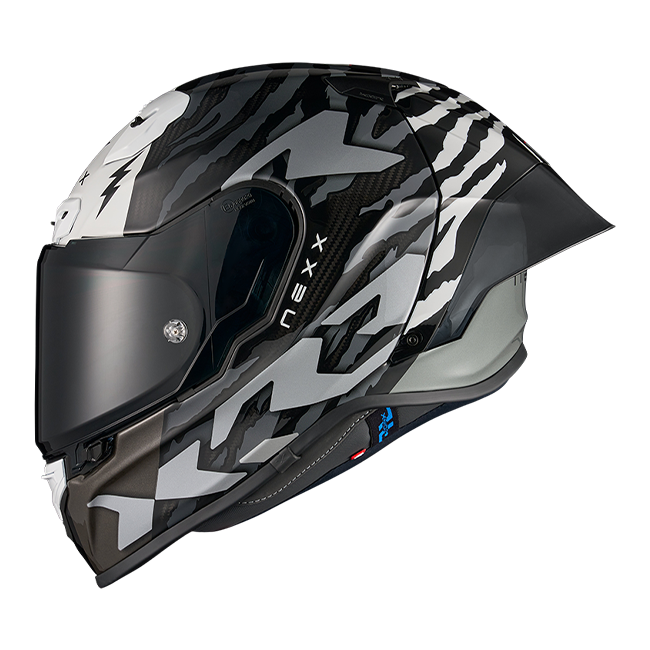 Nexx X.R3R Helm Ziger Carbon Schwarz Grau 01XR323513066