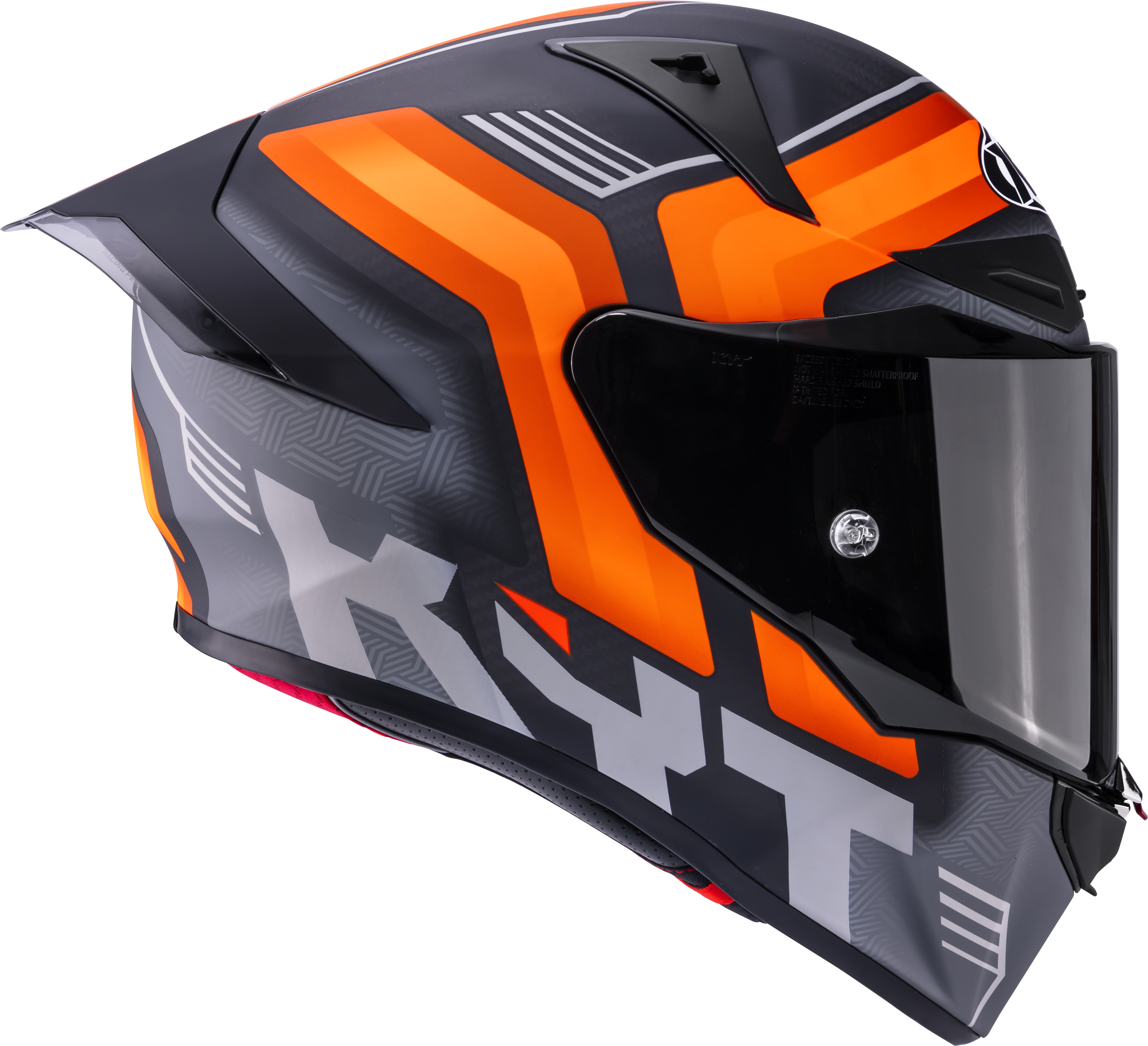 KYT R1R Racing Helm Carbon Accelerator Matt Orange Y6R10001