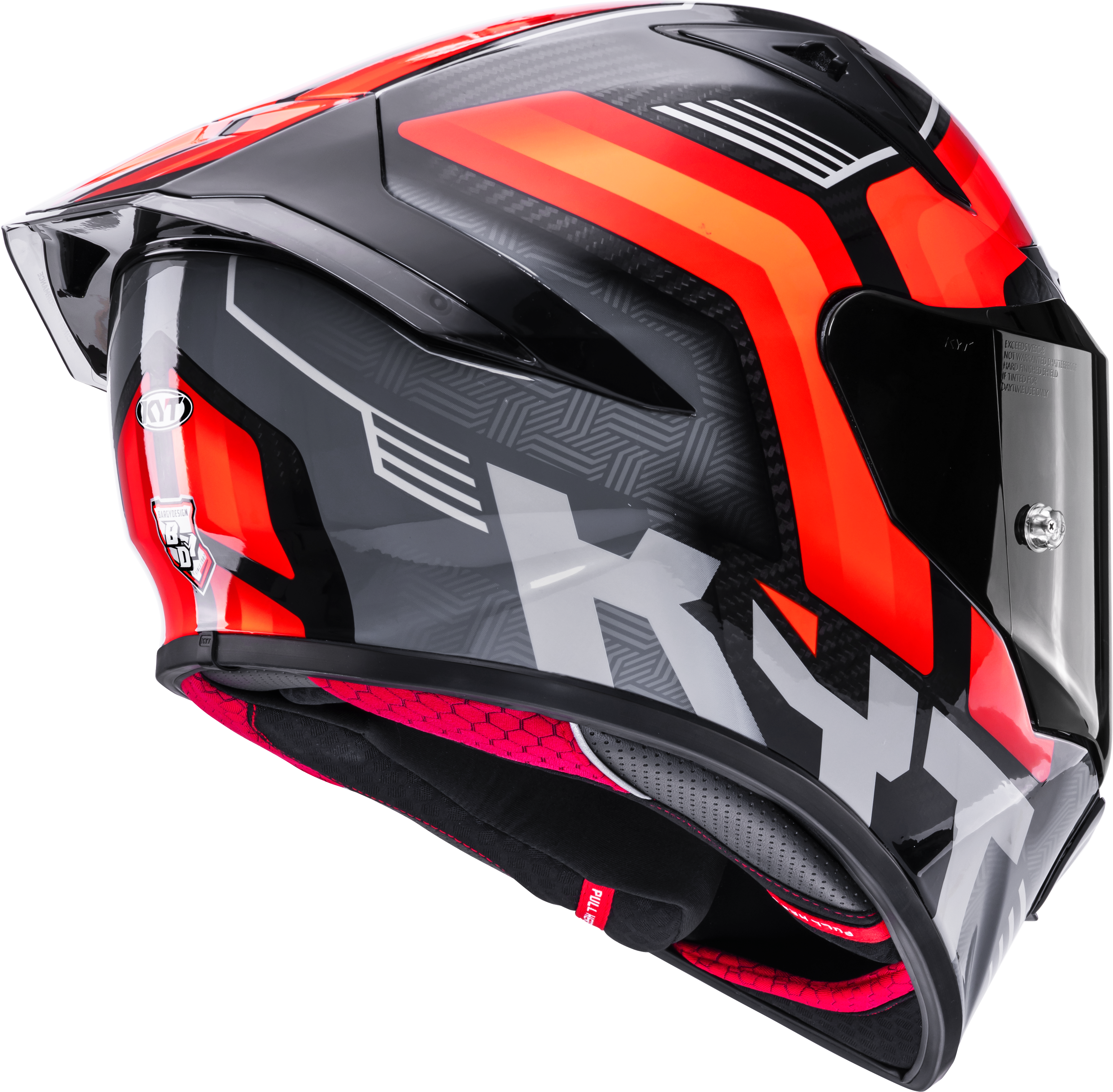 KYT R1R Racing Helm Carbon Accelerator Rot Y6R10003