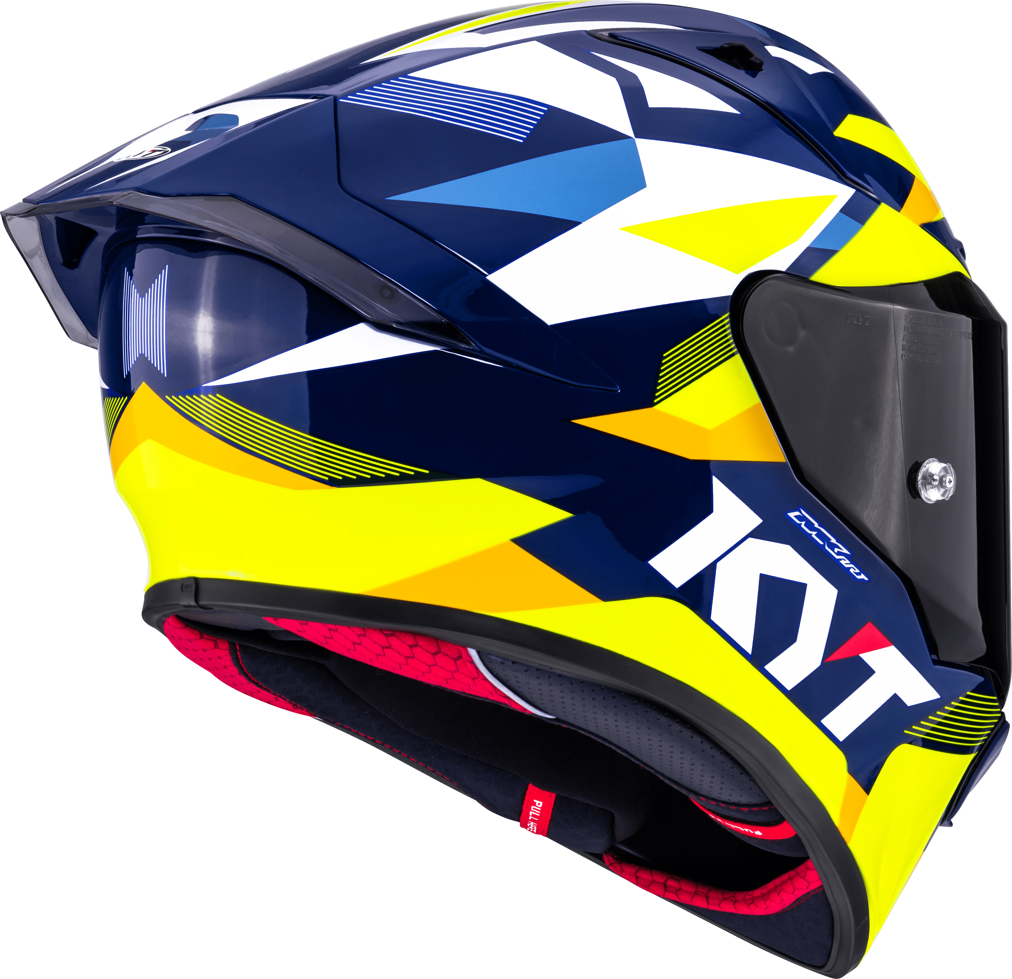 KYT R1R Racing Helm Carbon Diamond Blau / Gelb Y6R10005