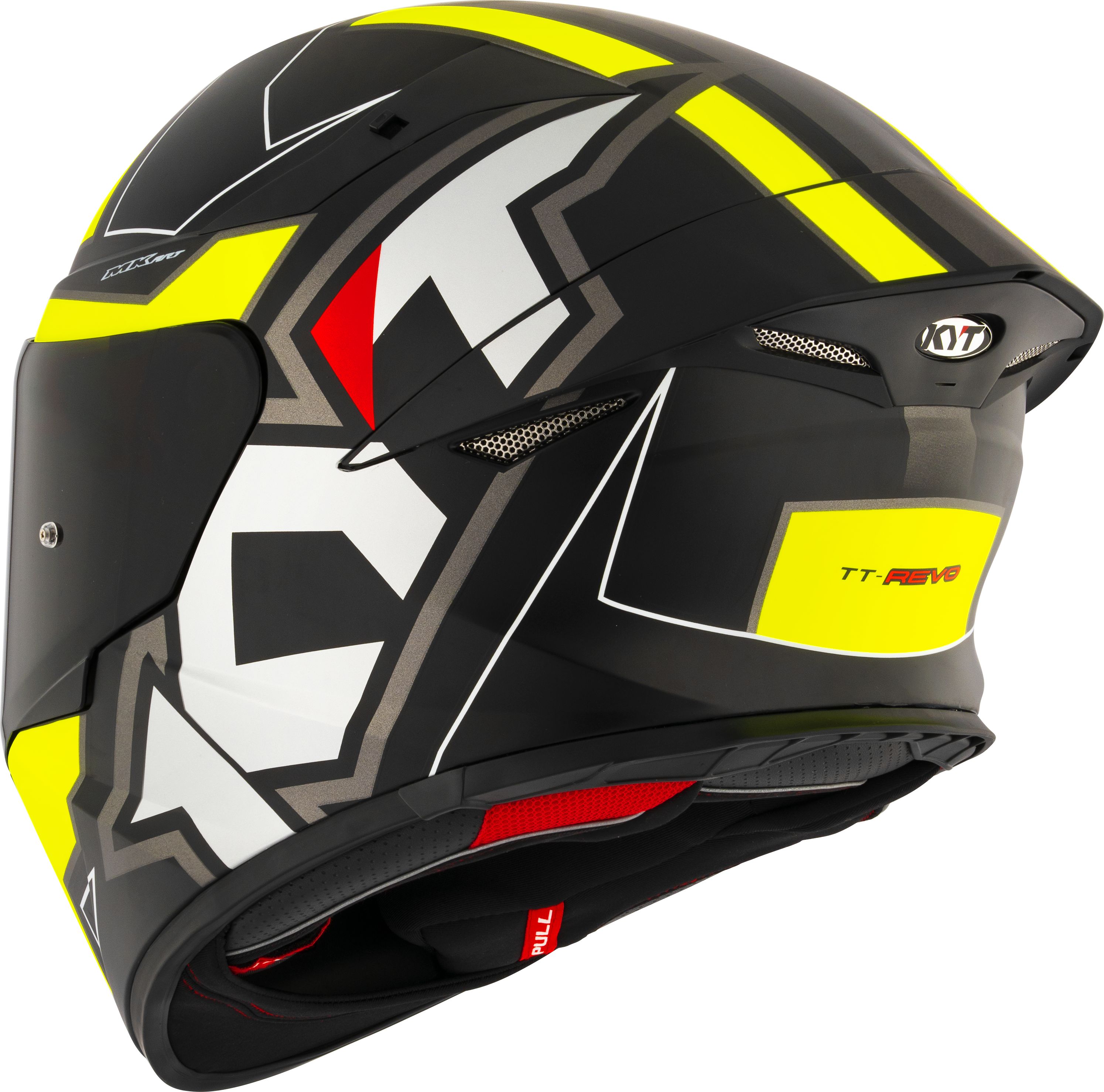 KYT TT-Revo Helm Electron Black Yellow matt Y6TR0007