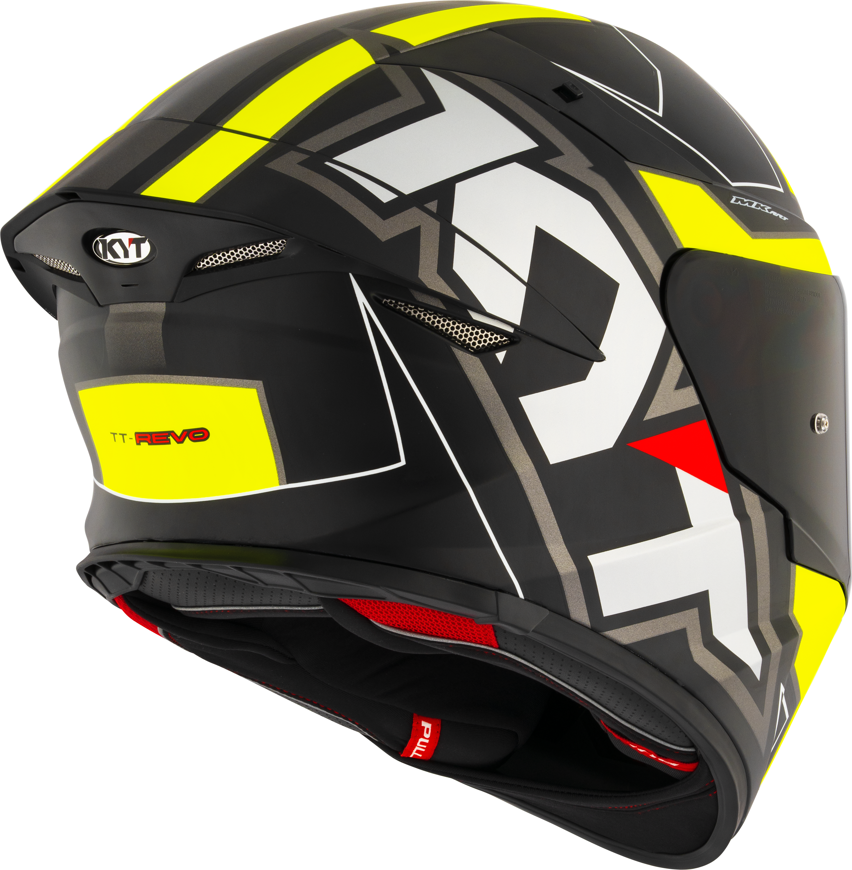 KYT TT-Revo Helm Electron Black Yellow matt Y6TR0007